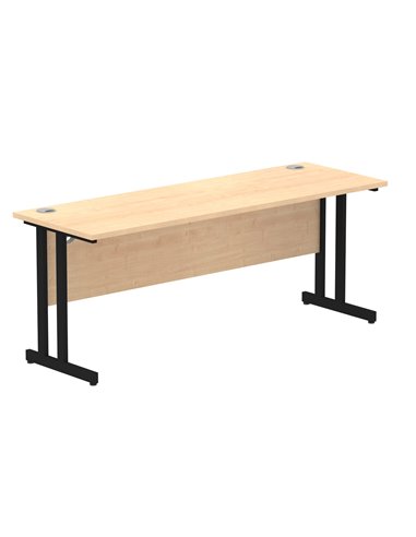 Dynamic Impulse 1800 x 600mm Straight Office Desk Maple Top Black Cantilever Leg MI003250