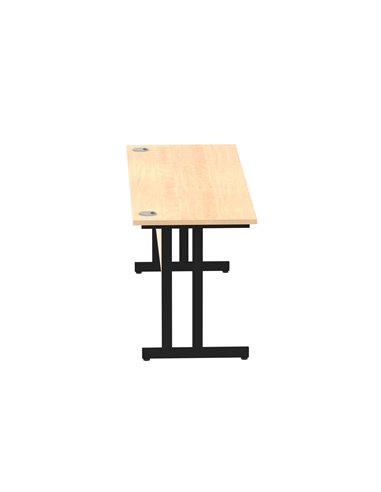 Dynamic Impulse 1800 x 600mm Straight Office Desk Maple Top Black Cantilever Leg MI003250