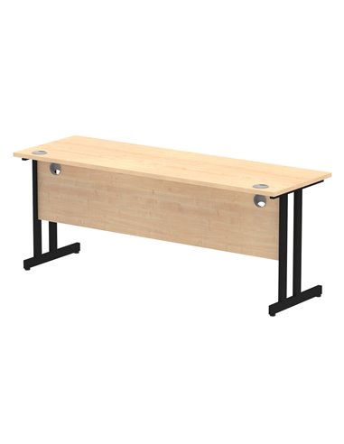 Dynamic Impulse 1800 x 600mm Straight Office Desk Maple Top Black Cantilever Leg MI003250