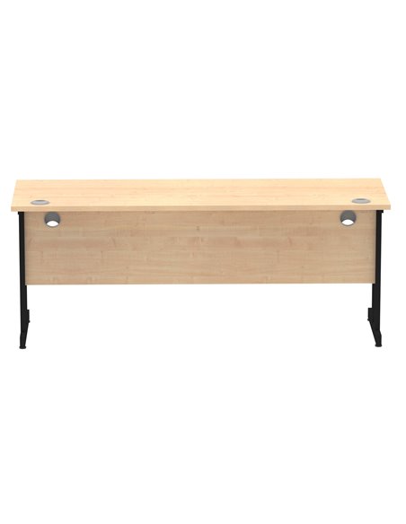 Dynamic Impulse 1800 x 600mm Straight Office Desk Maple Top Black Cantilever Leg MI003250 - pic 77255 | FastDaddyshop