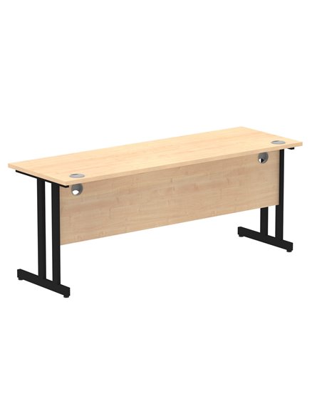 Dynamic Impulse 1800 x 600mm Straight Office Desk Maple Top Black Cantilever Leg MI003250 - pic 77256 | FastDaddyshop