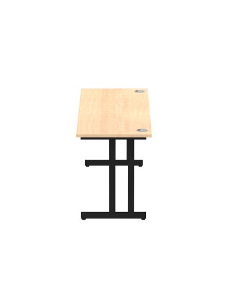 Dynamic Impulse 1800 x 600mm Straight Office Desk Maple Top Black Cantilever Leg MI003250 - pic 77257 | FastDaddyshop