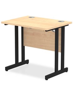 Dynamic Impulse 800 x 600mm Straight Office Desk Maple Top Black Cantilever Leg MI003251