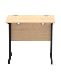 Dynamic Impulse 800 x 600mm Straight Office Desk Maple Top Black Cantilever Leg MI003251 2