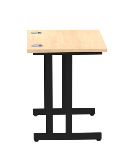 Dynamic Impulse 800 x 600mm Straight Office Desk Maple Top Black Cantilever Leg MI003251 - pic 77261 | FastDaddyshop