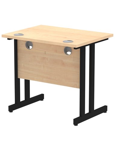 Dynamic Impulse 800 x 600mm Straight Office Desk Maple Top Black Cantilever Leg MI003251
