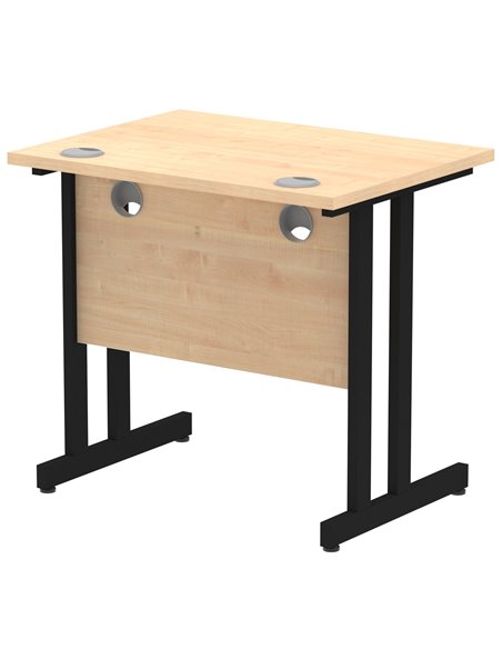 Dynamic Impulse 800 x 600mm Straight Office Desk Maple Top Black Cantilever Leg MI003251 - pic 77262 | FastDaddyshop