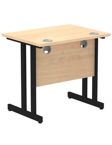 Dynamic Impulse 800 x 600mm Straight Office Desk Maple Top Black Cantilever Leg MI003251