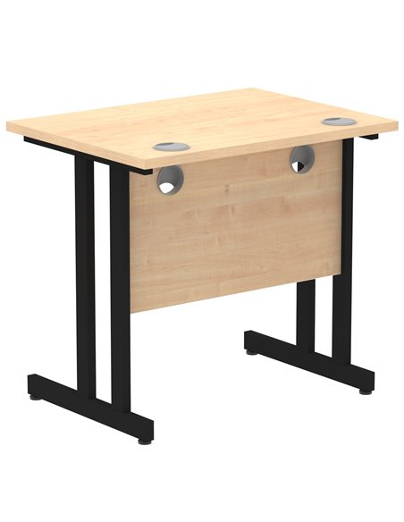 Dynamic Impulse 800 x 600mm Straight Office Desk Maple Top Black Cantilever Leg MI003251 - pic 77264 | FastDaddyshop