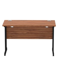 Dynamic Impulse 1200 x 600mm Straight Office Desk Walnut Top Black Cantilever Leg MI003256 2