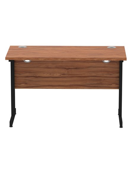 Dynamic Impulse 1200 x 600mm Straight Office Desk Walnut Top Black Cantilever Leg MI003256 - pic 77268 | FastDaddyshop