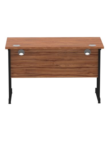 Dynamic Impulse 1200 x 600mm Straight Office Desk Walnut Top Black Cantilever Leg MI003256