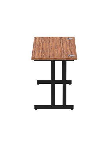 Dynamic Impulse 1400 x 600mm Straight Office Desk Walnut Top Black Cantilever Leg MI003262