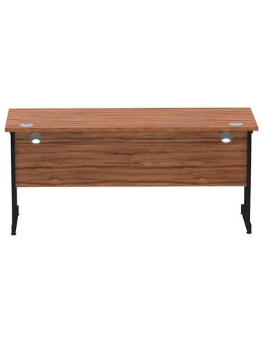 Dynamic Impulse 1600 x 600mm Straight Office Desk Walnut Top Black Cantilever Leg MI003271