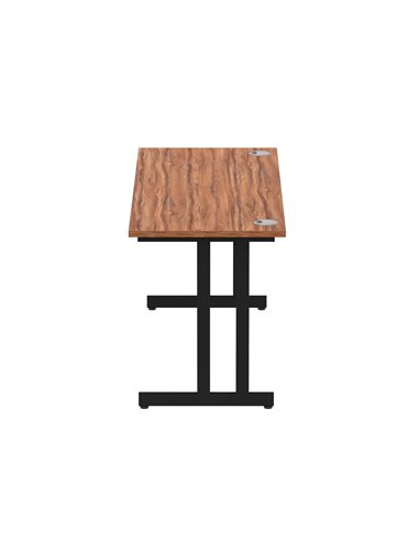 Dynamic Impulse 1600 x 600mm Straight Office Desk Walnut Top Black Cantilever Leg MI003271