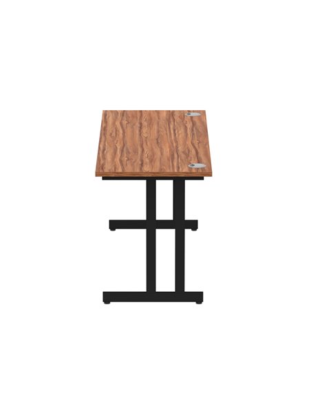 Dynamic Impulse 1600 x 600mm Straight Office Desk Walnut Top Black Cantilever Leg MI003271 - pic 77292 | FastDaddyshop