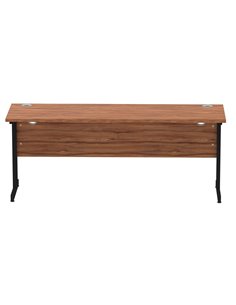 Dynamic Impulse 1800 x 600mm Straight Office Desk Walnut Top Black Cantilever Leg MI003280 2