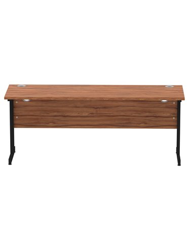 Dynamic Impulse 1800 x 600mm Straight Office Desk Walnut Top Black Cantilever Leg MI003280