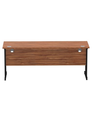 Dynamic Impulse 1800 x 600mm Straight Office Desk Walnut Top Black Cantilever Leg MI003280