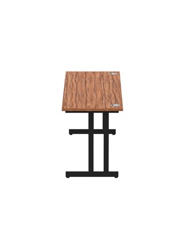 Dynamic Impulse 1800 x 600mm Straight Office Desk Walnut Top Black Cantilever Leg MI003280