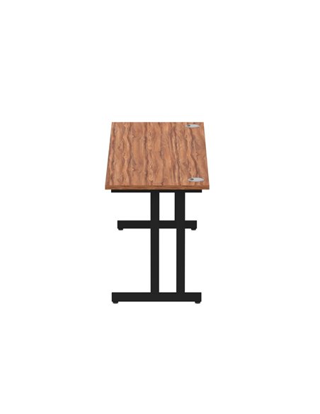 Dynamic Impulse 1800 x 600mm Straight Office Desk Walnut Top Black Cantilever Leg MI003280 - pic 77301 | FastDaddyshop