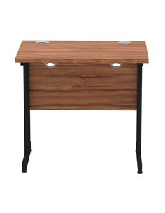 Dynamic Impulse 800 x 600mm Straight Office Desk Walnut Top Black Cantilever Leg MI003281 2