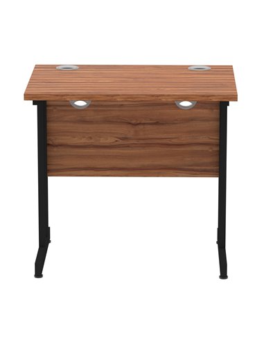 Dynamic Impulse 800 x 600mm Straight Office Desk Walnut Top Black Cantilever Leg MI003281