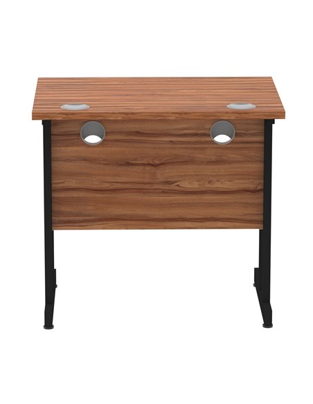 Dynamic Impulse 800 x 600mm Straight Office Desk Walnut Top Black Cantilever Leg MI003281 - pic 77307 | FastDaddyshop