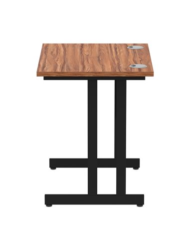 Dynamic Impulse 800 x 600mm Straight Office Desk Walnut Top Black Cantilever Leg MI003281