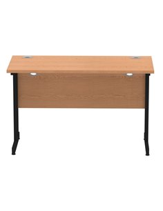 Dynamic Impulse 1200 x 600mm Straight Office Desk Oak Top Black Cantilever Leg MI003286 2