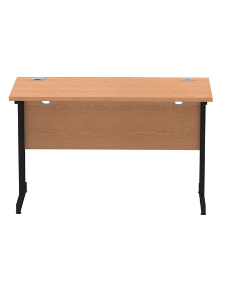 Dynamic Impulse 1200 x 600mm Straight Office Desk Oak Top Black Cantilever Leg MI003286 - pic 77312 | FastDaddyshop