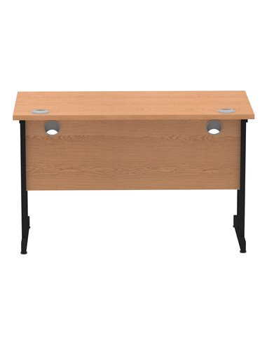 Dynamic Impulse 1200 x 600mm Straight Office Desk Oak Top Black Cantilever Leg MI003286