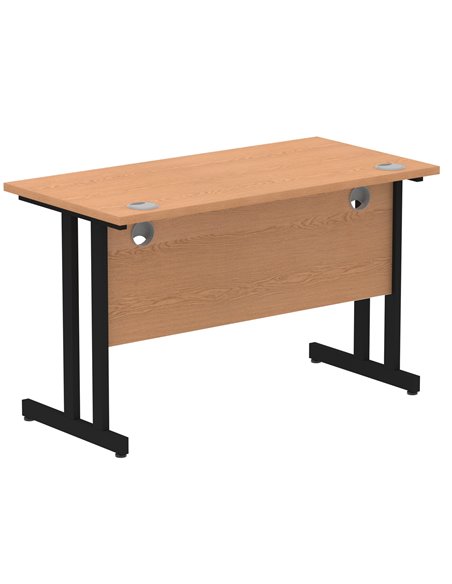 Dynamic Impulse 1200 x 600mm Straight Office Desk Oak Top Black Cantilever Leg MI003286 - pic 77317 | FastDaddyshop