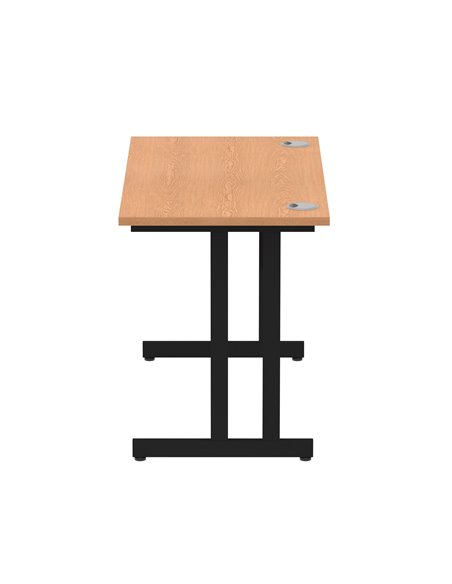 Dynamic Impulse 1200 x 600mm Straight Office Desk Oak Top Black Cantilever Leg MI003286 - pic 77318 | FastDaddyshop