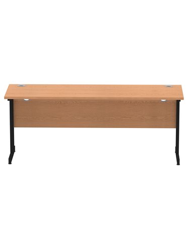 Dynamic Impulse 1800 x 600mm Straight Office Desk Oak Top Black Cantilever Leg MI003310