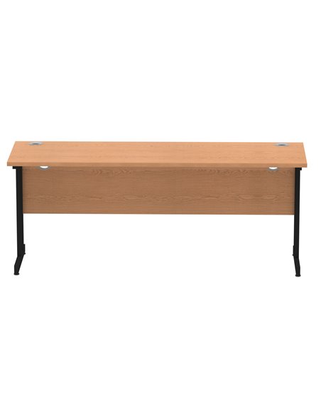 Dynamic Impulse 1800 x 600mm Straight Office Desk Oak Top Black Cantilever Leg MI003310 - pic 77339 | FastDaddyshop