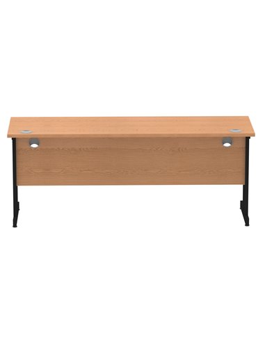 Dynamic Impulse 1800 x 600mm Straight Office Desk Oak Top Black Cantilever Leg MI003310