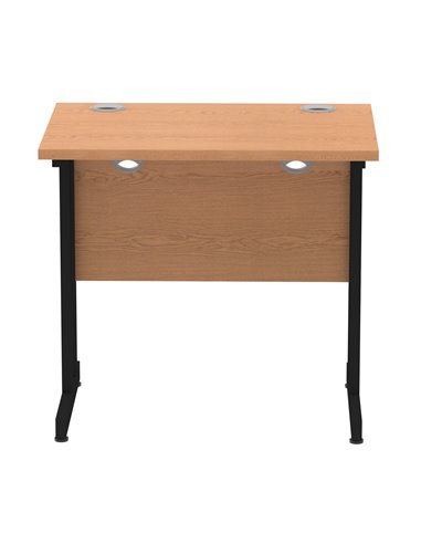 Dynamic Impulse 800 x 600mm Straight Office Desk Oak Top Black Cantilever Leg MI003311