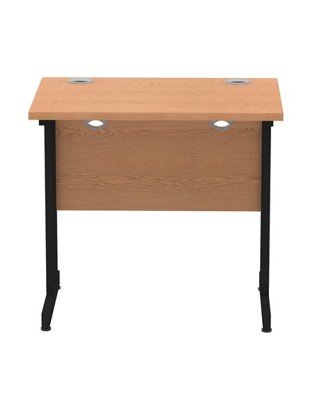 Dynamic Impulse 800 x 600mm Straight Office Desk Oak Top Black Cantilever Leg MI003311 - pic 77347 | FastDaddyshop