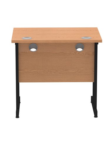 Dynamic Impulse 800 x 600mm Straight Office Desk Oak Top Black Cantilever Leg MI003311