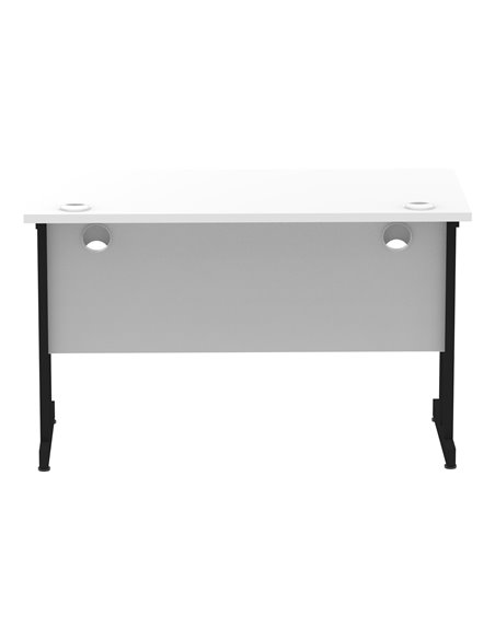 Dynamic Impulse 1200 x 600mm Straight Office Desk White Top Black Cantilever Leg MI003316 - pic 77360 | FastDaddyshop