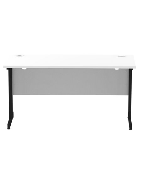 Dynamic Impulse 1400 x 600mm Straight Office Desk White Top Black Cantilever Leg MI003322 - pic 77365 | FastDaddyshop
