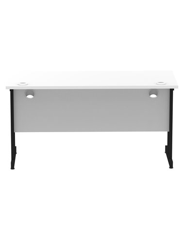 Dynamic Impulse 1400 x 600mm Straight Office Desk White Top Black Cantilever Leg MI003322