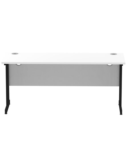 Dynamic Impulse 1600 x 600mm Straight Office Desk White Top Black Cantilever Leg MI003331 - pic 77374 | FastDaddyshop
