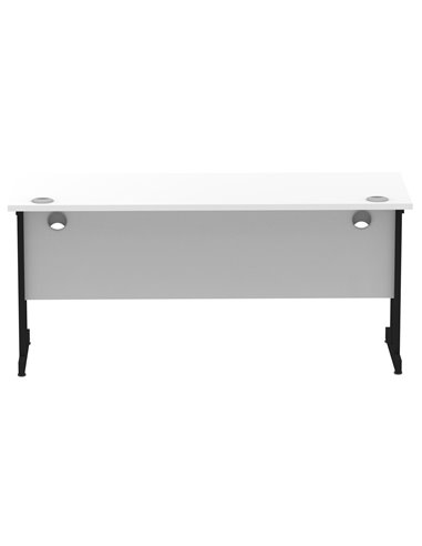 Dynamic Impulse 1600 x 600mm Straight Office Desk White Top Black Cantilever Leg MI003331