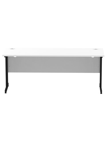Dynamic Impulse 1800 x 600mm Straight Office Desk White Top Black Cantilever Leg MI003340