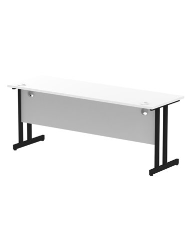 Dynamic Impulse 1800 x 600mm Straight Office Desk White Top Black Cantilever Leg MI003340