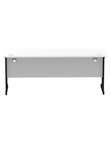 Dynamic Impulse 1800 x 600mm Straight Office Desk White Top Black Cantilever Leg MI003340