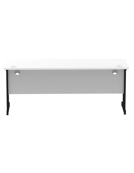 Dynamic Impulse 1800 x 600mm Straight Office Desk White Top Black Cantilever Leg MI003340 - pic 77387 | FastDaddyshop