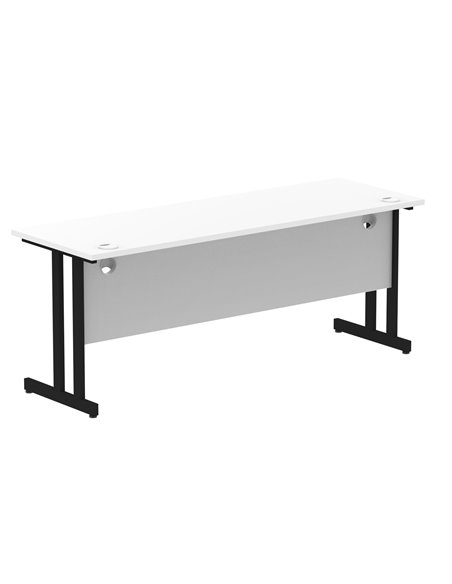 Dynamic Impulse 1800 x 600mm Straight Office Desk White Top Black Cantilever Leg MI003340 - pic 77388 | FastDaddyshop